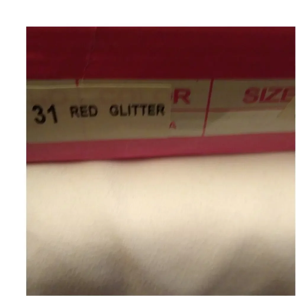 NWT Reminisce girls red glitter shoes. Size 6/31